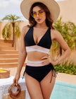 FJØRNA women's shaping high waist halter neck bikini set in vibrant swimwear with supportive design and modern style.