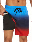 Men's FJØRNA secure fit swim shorts in vibrant blue with a sleek design, suitable for beachwear and swimming activities.