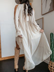 Halter Neckline Sleeveless Asymmetric Women's Maxi Dress