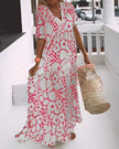 Ariane – Feminine Midi Dress with Summer Print
