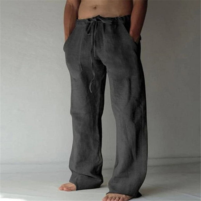Noah | Men’s Breathable Linen Pants with Elastic Waistband