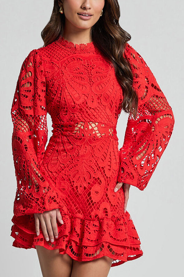 FJØRNA Hannah white lace dress, elegant sleeveless dress with intricate lace details, perfect for special occasions or summer events.
