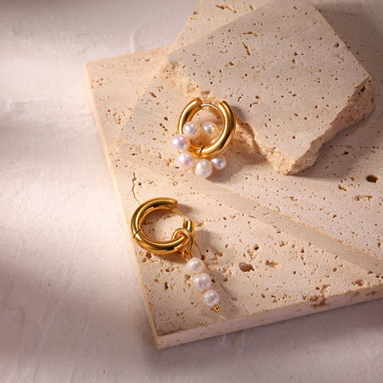 Uneven Pearl Drop Earrings