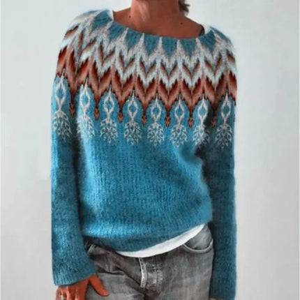 Ingrid | Stylish and Cozy Long-Sleeve Printed Jumper
