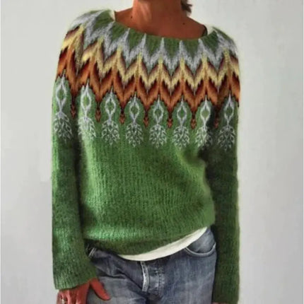 Ingrid | Stylish and Cozy Long-Sleeve Printed Jumper