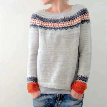 Ingrid | Stylish and Cozy Long-Sleeve Printed Jumper