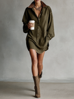 Suede Mini Dress For Women