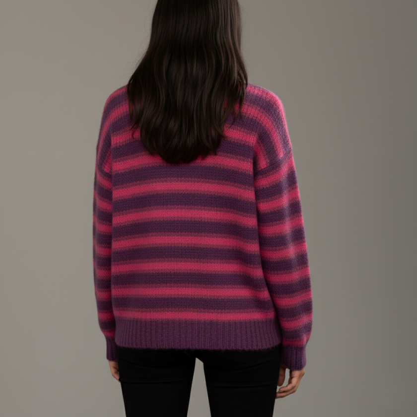 Striped Knitted Pullover Sweater