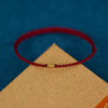 Emily - Stones 925 Sterling Silver Lucky Golden Bead Braided String Bracelet Anklet