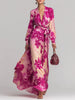 Red V-Neck Dress For Women