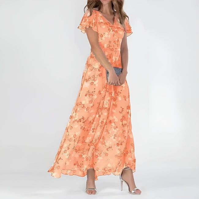 FJØRNA elegant mini dress for women, flowy evening dress with a stylish silhouette, suitable for special occasions.