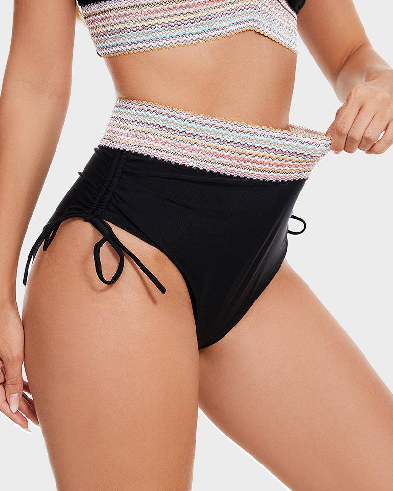 FJØRNA women's shaping high waist halter neck bikini set, stylish swimwear with supportive fit and flattering design.