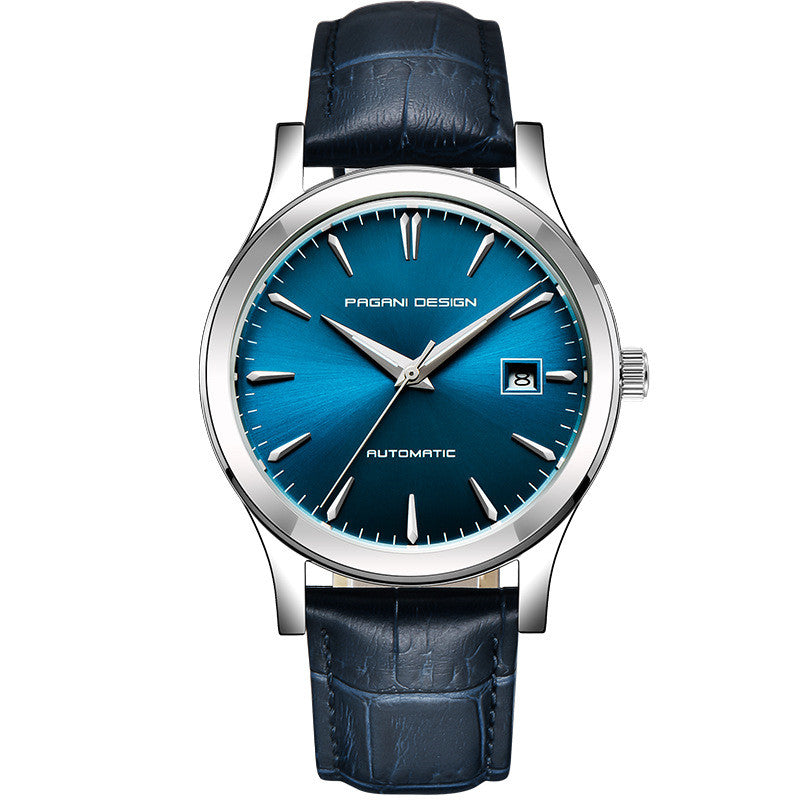 Casual Mechanical Watch Leather Strap