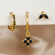 FJØRNA unisex piercing set with gold and green accents, women's accessories featuring stylish, comfortable all-day wear.