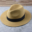 FJØRNA Carolous men's Panama hat, handcrafted in classic style, featuring a white woven design and wide brim.