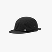 Black men's adjustable FJØRNA hat with a classic cap design, featuring a packable and lightweight style.