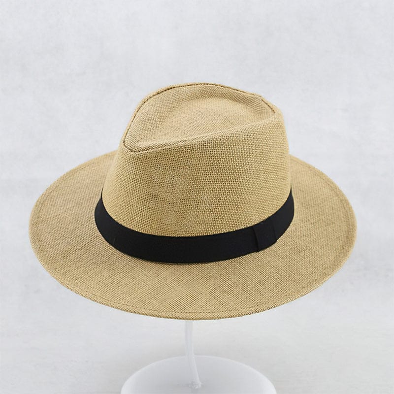 White unisex handmade Panama hat by FJØRNA, classic style with 52-54.5 cm brim, perfect for men and women.