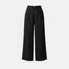 FJØRNA Liam women's high waist wide-leg pants in yellow cotton linen with pockets, stylish and comfortable for casual wear.