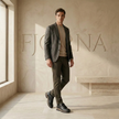 FJØRNA men's red leather orthopedic shoes with supportive design and classic style, suitable for comfortable everyday wear.