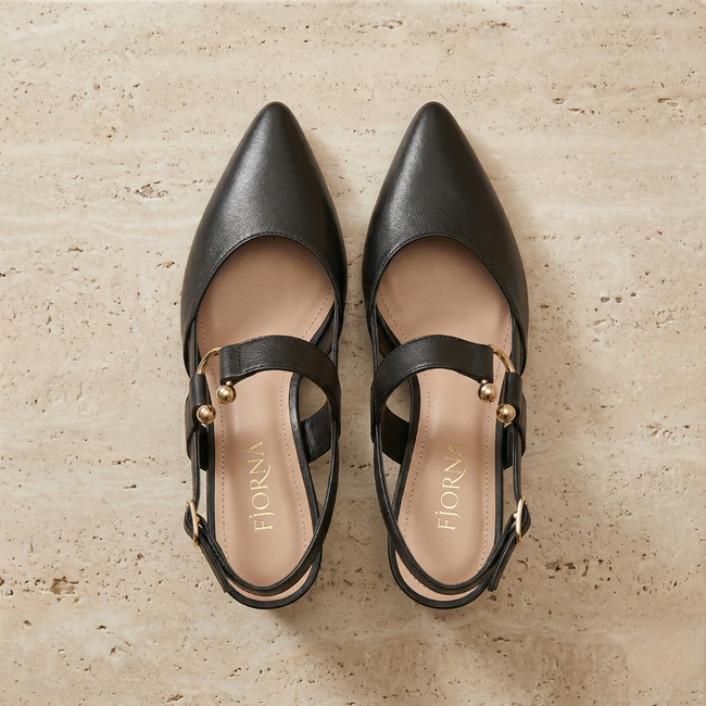 Red orthopedic heels for women by FJØRNA, stylish and comfortable women's shoes with supportive design and a sleek heel.