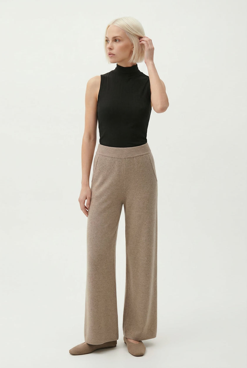 FJØRNA women's joggers in soft fabric, showing a relaxed fit and stylish design, perfect for casual wear.