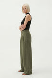 Knit Wide Leg Trousers Women Elastic Waist