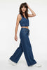 Denim Jeans Women Wide Leg Drawstring