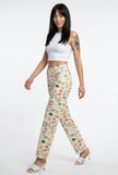 Women’s denim jeans by FJØRNA featuring classic blue pants with a relaxed fit and five-pocket design.