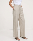Knit Wide Leg Trousers Women Drawstring
