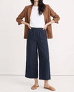 Linen Wide Leg Trousers Women Drawstring Pull-On