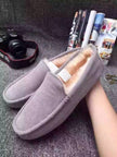 Suede Slippers with Wool Lining - 3