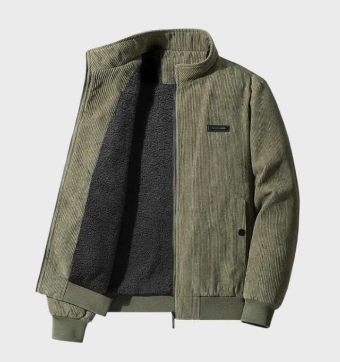 Allen Men's Fleece-Lined Winter Jacket with Zipper
