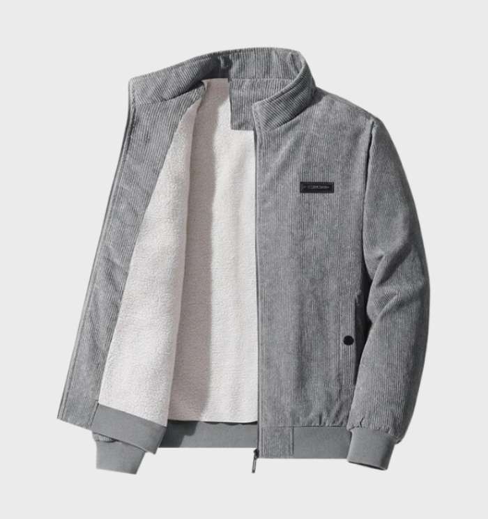 Allen Men's Fleece-Lined Winter Jacket with Zipper