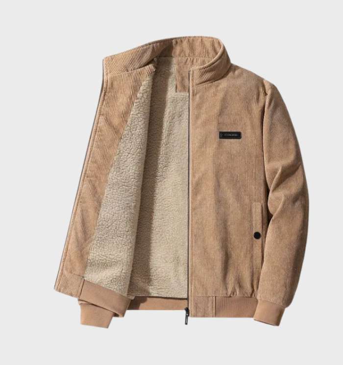 Allen Men's Fleece-Lined Winter Jacket with Zipper