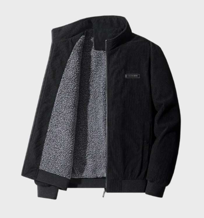 Allen Men's Fleece-Lined Winter Jacket with Zipper