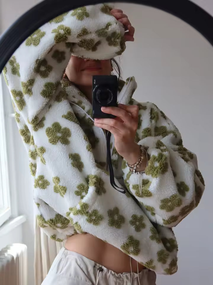 Cozy Floral Fleece Pullover - 11