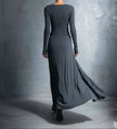 Flowy FJØRNA summer maxi dress for women, wrap style with a lightweight, flowing fabric perfect for warm weather.