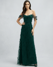 FJØRNA lace maxi dress for women featuring intricate lace fabric and flowing silhouette, full-length dress on a model.