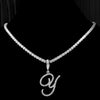 Fjorna | Women's Necklace Silver Adjustable 18 Inch Cubic Zirconia 28