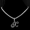 Fjorna | Women's Necklace Silver Adjustable 18 Inch Cubic Zirconia 14