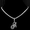 Fjorna | Women's Necklace Silver Adjustable 18 Inch Cubic Zirconia 9