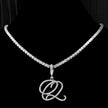 Fjorna | Women's Necklace Silver Adjustable 18 Inch Cubic Zirconia 20