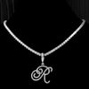 Fjorna | Women's Necklace Silver Adjustable 18 Inch Cubic Zirconia 21