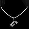 Fjorna | Women's Necklace Silver Adjustable 18 Inch Cubic Zirconia 19