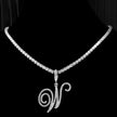 Fjorna | Women's Necklace Silver Adjustable 18 Inch Cubic Zirconia 26