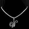 Fjorna | Women's Necklace Silver Adjustable 18 Inch Cubic Zirconia 26