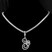 Fjorna | Women's Necklace Silver Adjustable 18 Inch Cubic Zirconia 6