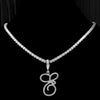 Fjorna | Women's Necklace Silver Adjustable 18 Inch Cubic Zirconia 4
