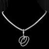 Fjorna | Women's Necklace Silver Adjustable 18 Inch Cubic Zirconia 18