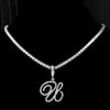 Fjorna | Women's Necklace Silver Adjustable 18 Inch Cubic Zirconia 24